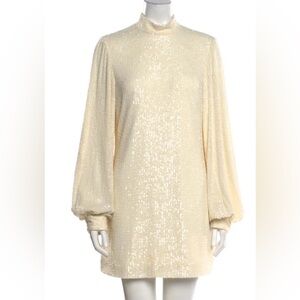 Alexis Cream Long Sleeve Sequin Dress
